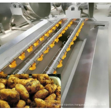 French fries production line washing and peeling machine